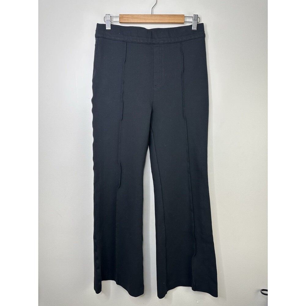 Spanx Ponte Pant Womens Size Large Black Perfect Fit Flare Leg High Rise Classic